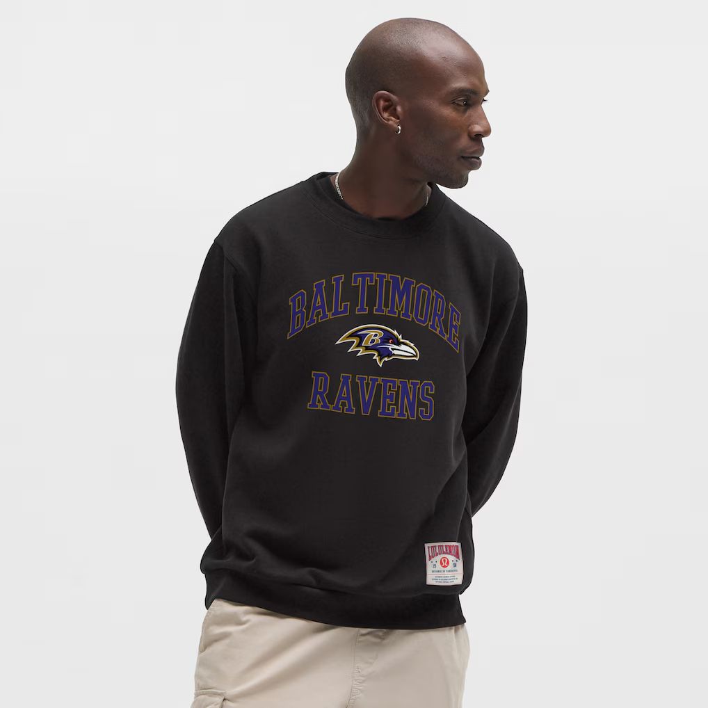 Men 2026 NFL Baltimore Ravens black round-neck sweatshirt style 01->cincinnati bengals->NFL Jersey